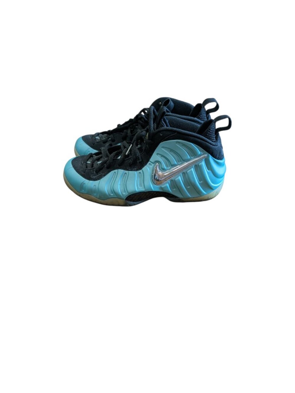Nike Air Foamposite Pro Electric Blue Sneakers Sz 11.5